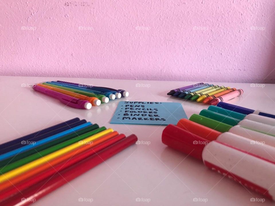 Going back to school supplies.