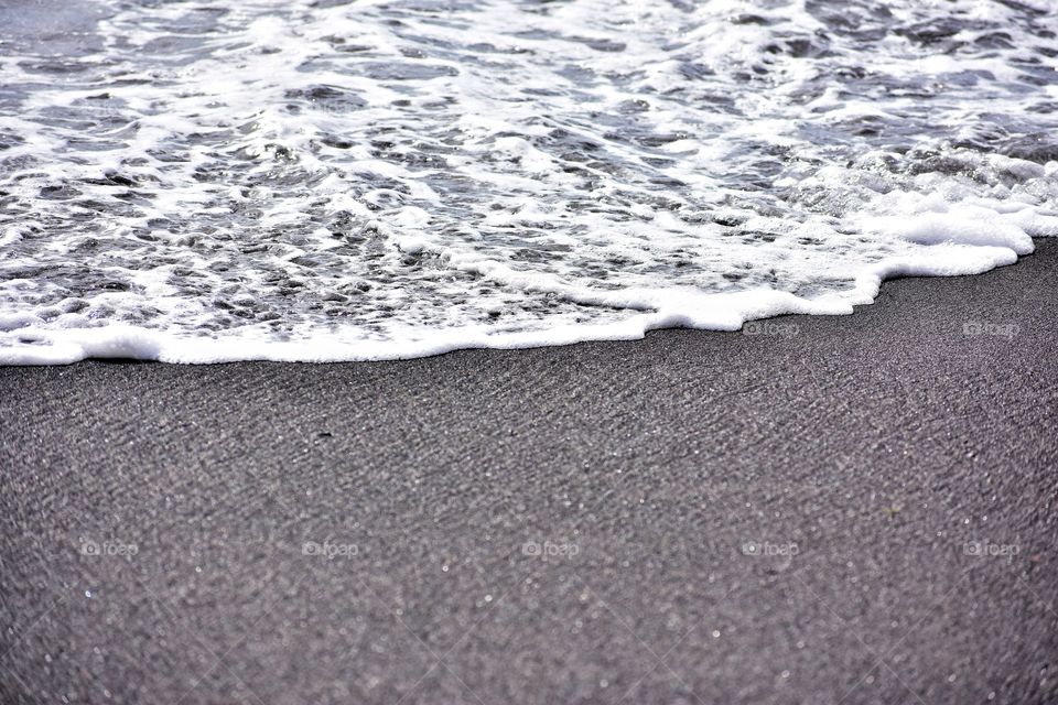 black sand beach on la gomera canary island in Spain