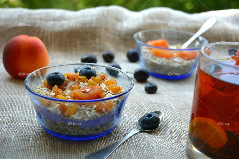 Fruit, Bowl, Food, No Person, Spoon