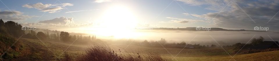 Irish landscape at dawn