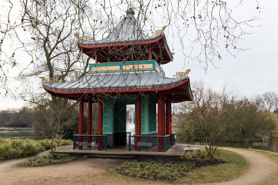 Japanese peace pagoda Victoria Park London