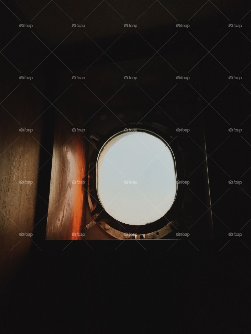 Ship's porthole. 