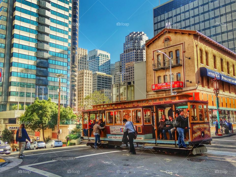 San Francisco cable car trolley