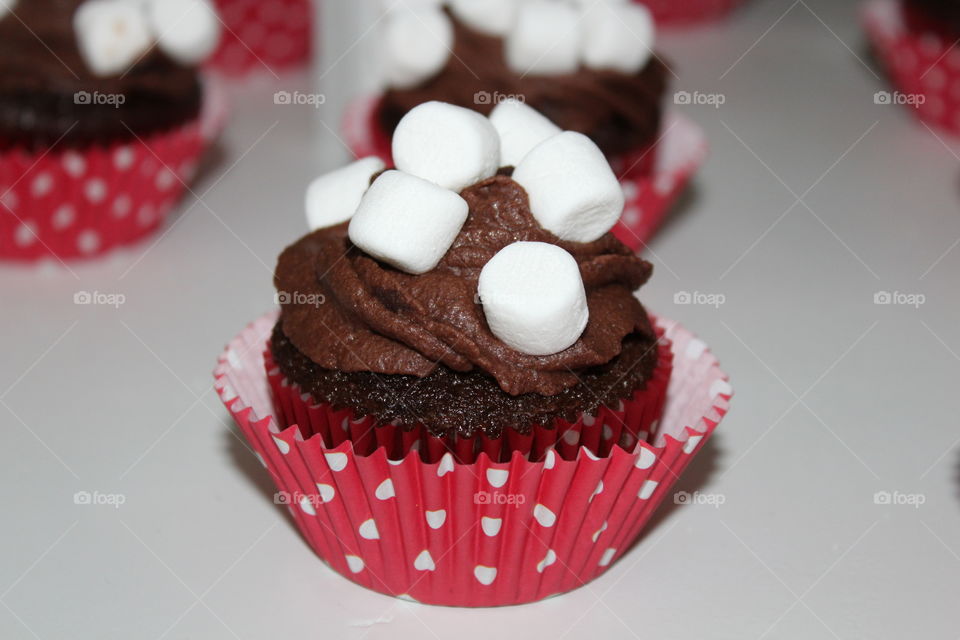 Homemade Hot Chocolate Cupcakes 