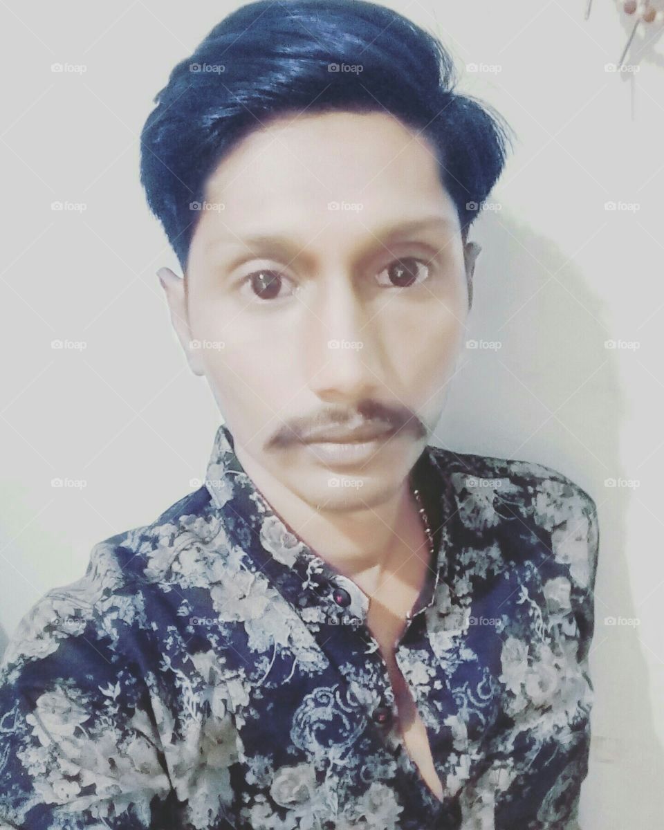 take indoor selfie  with white background