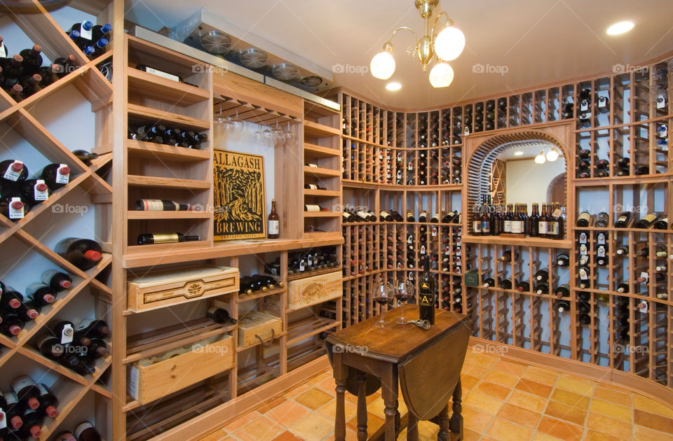 Enjoying wine in your wine cellar
