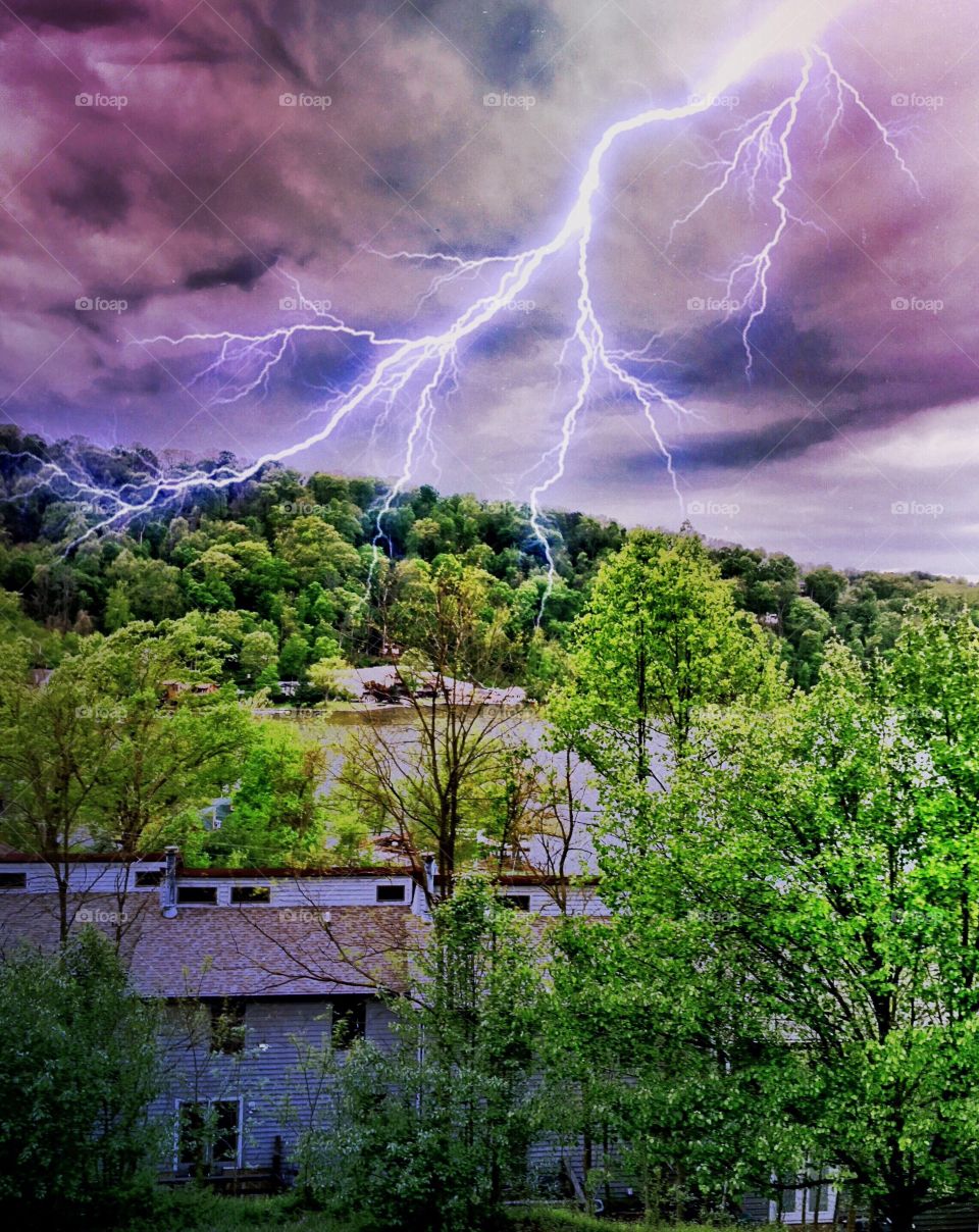 Spring thunder storm