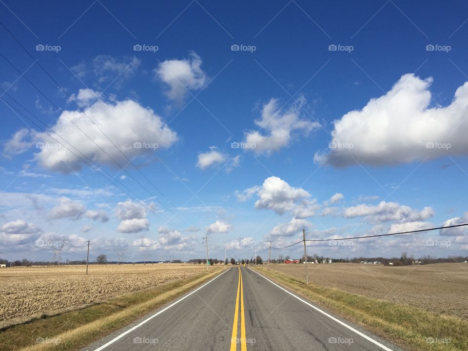 Road and clouds