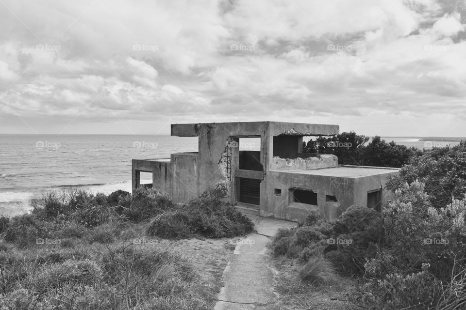 One of the many pillar gun emplacements at Point Nepean Fort 