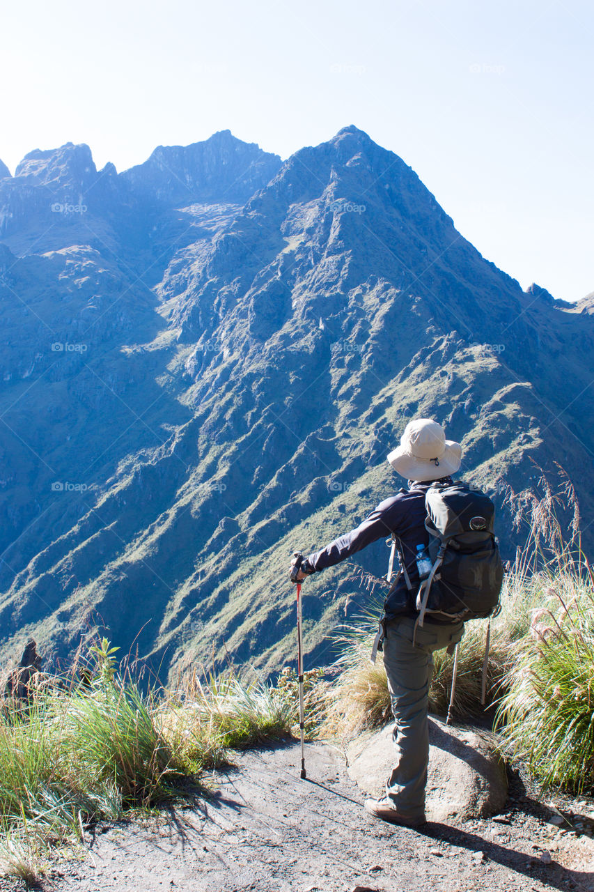 Hiker on Inca Trail