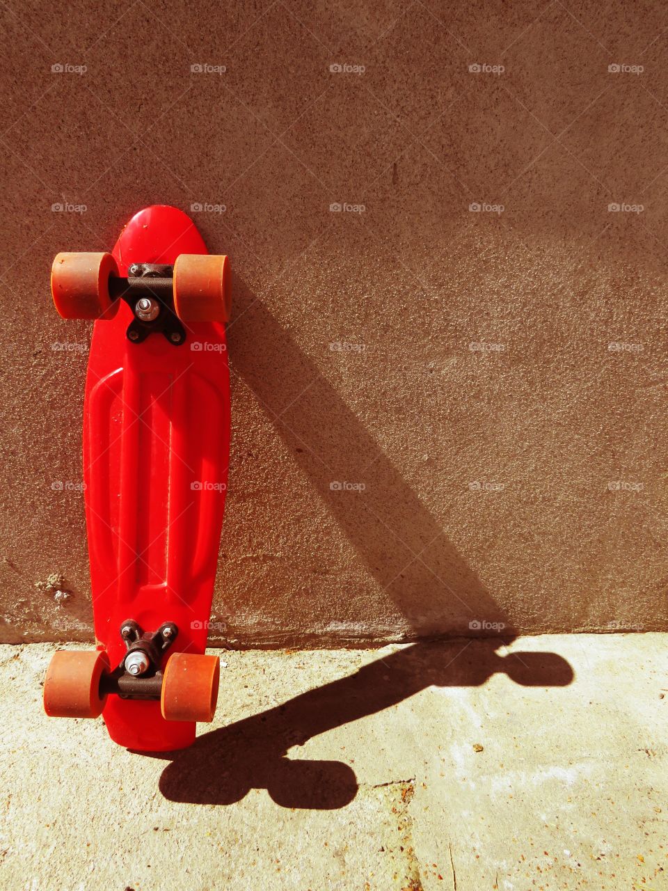 Red skateboard…