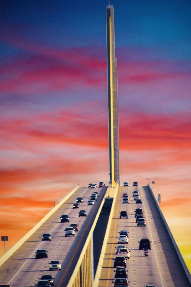 Bridge to the heavenly sun set 