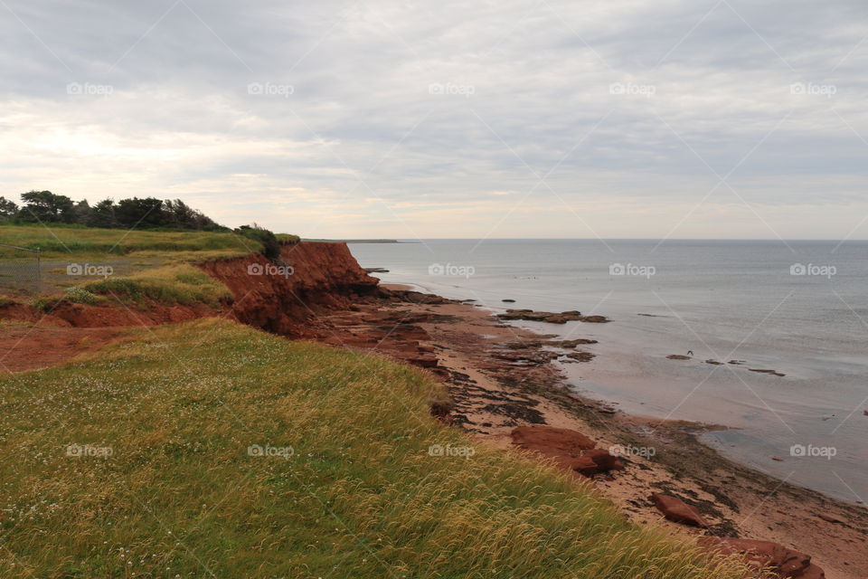 Beautiful view of the Atlantic Ocean from Prince Edward Island