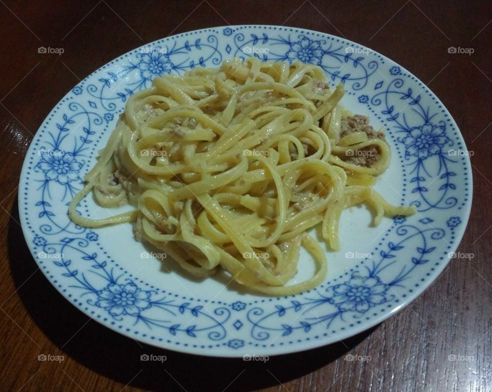 pasta with tuna cream