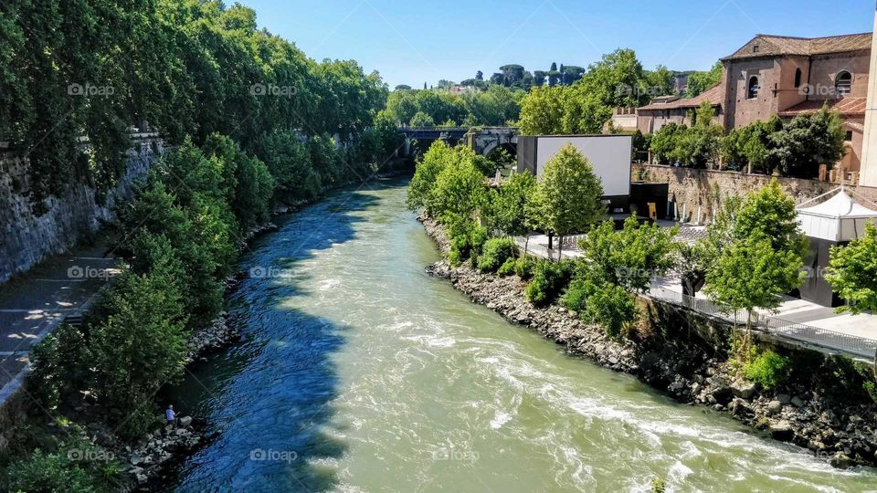 Beautiful river view in Rome