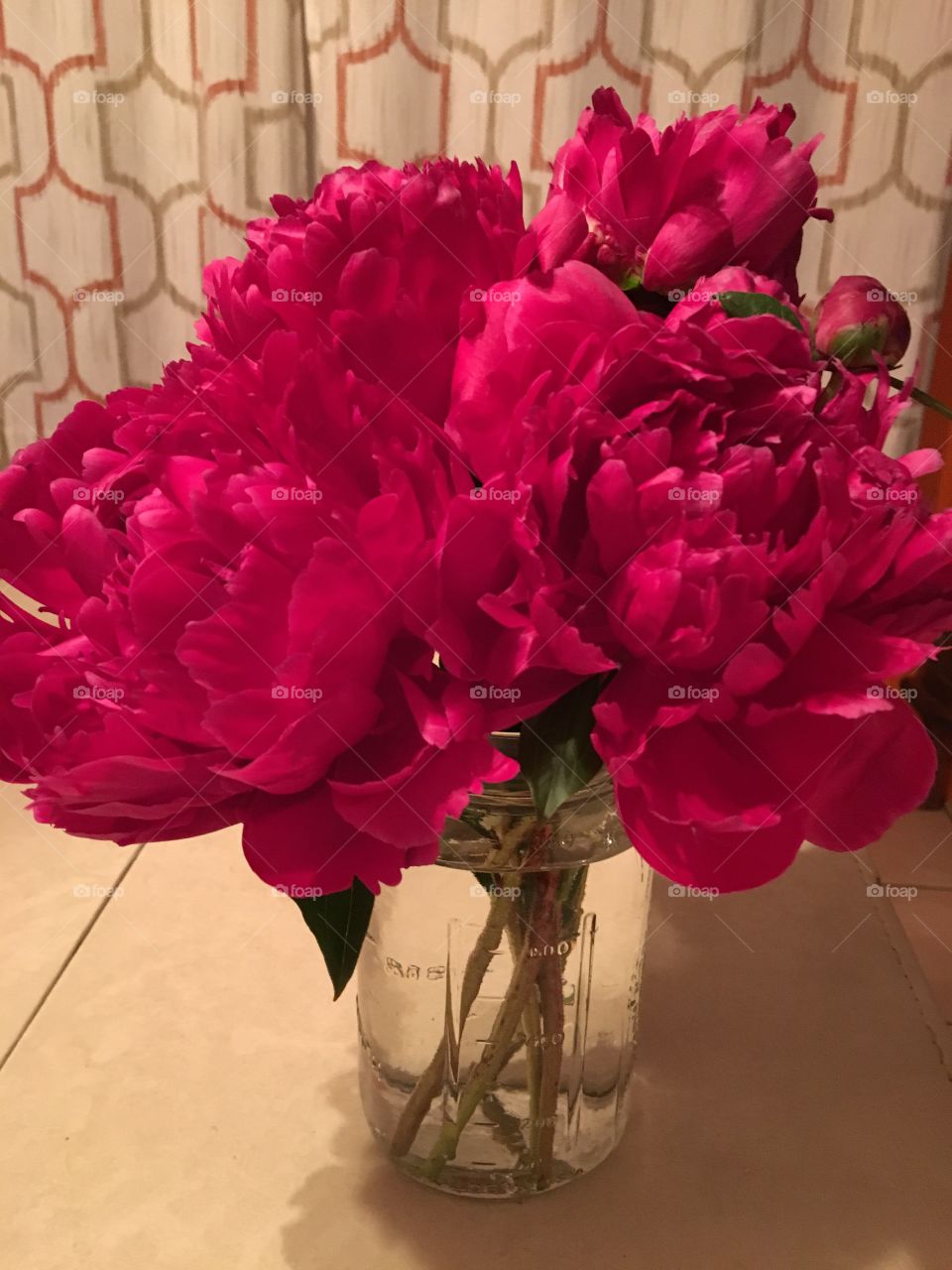 A night of playing cards with friends yields a beautiful, fragrant bouquet of peonies from their garden! 