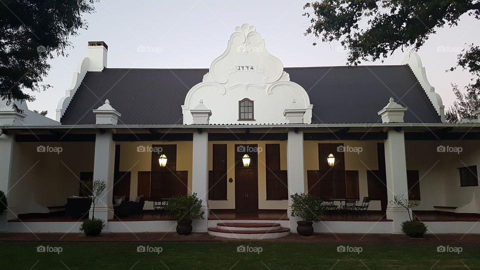 Nooitgedacht. 1774. Stellenbosch. In South African terms, That is old.