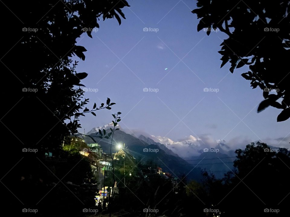 Evening countryside view