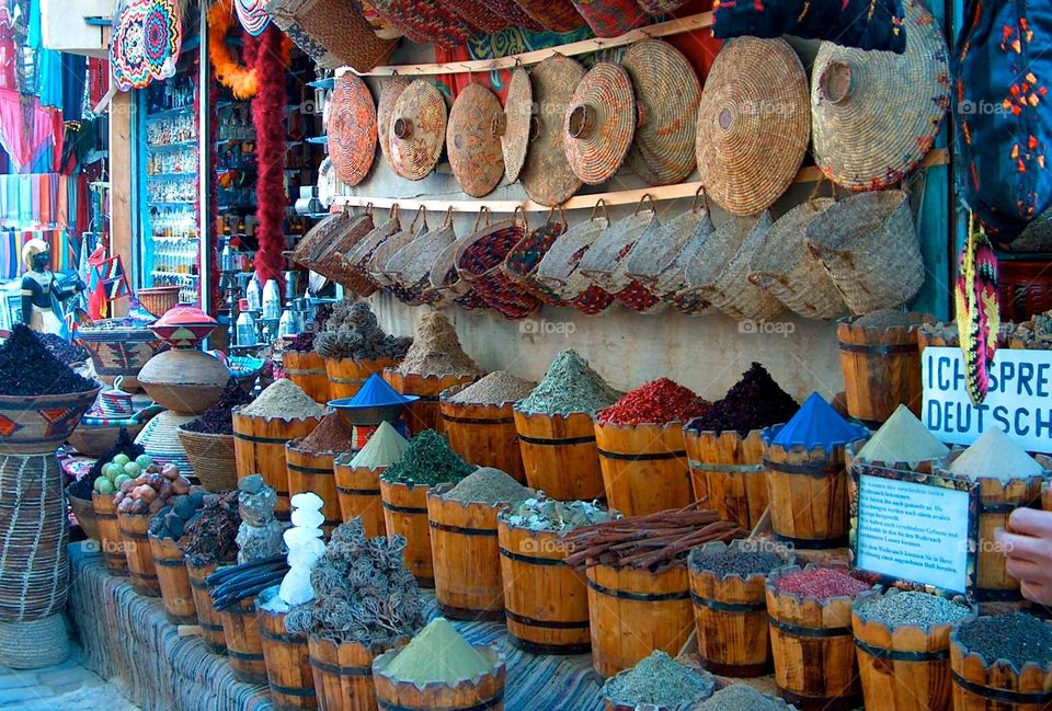 Spice market in Luxor. Spice market in Luxor, Egypt