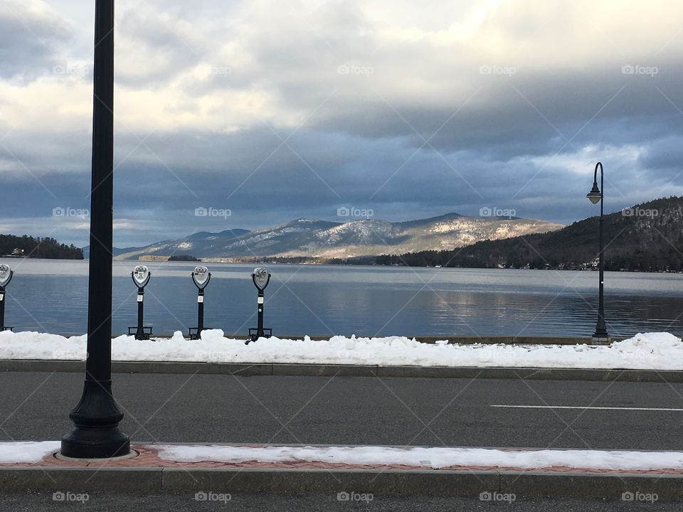 Lake George in the winter 