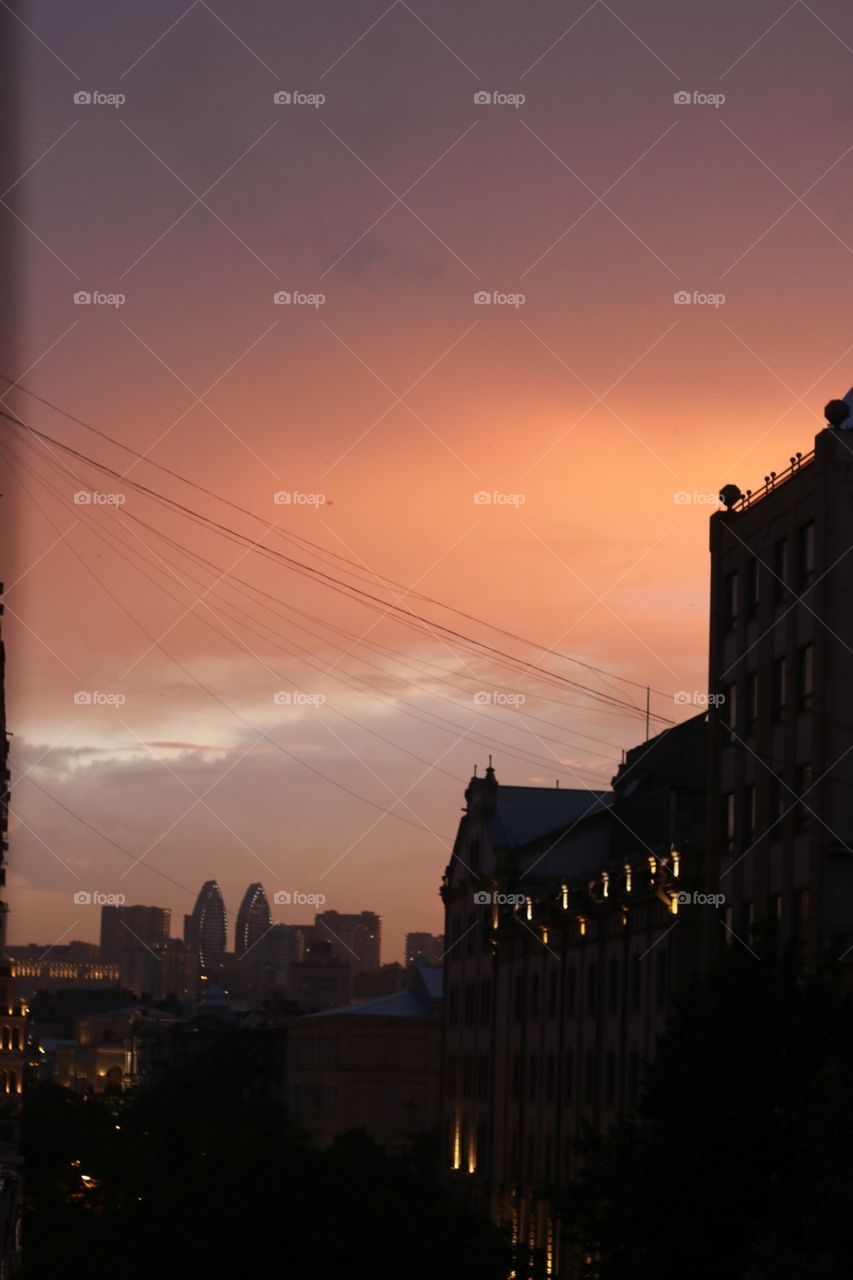 Sunset in Baku