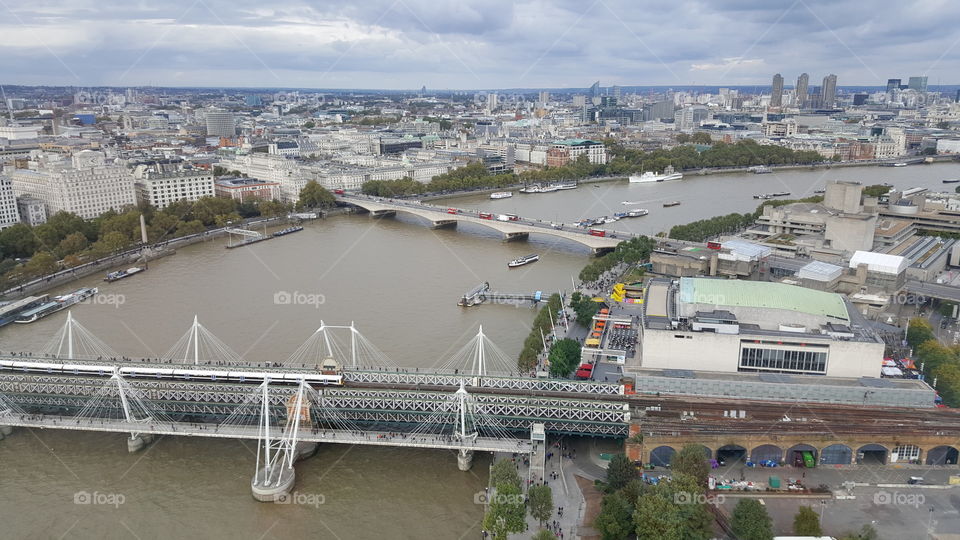 Aerial view of London from London Eye