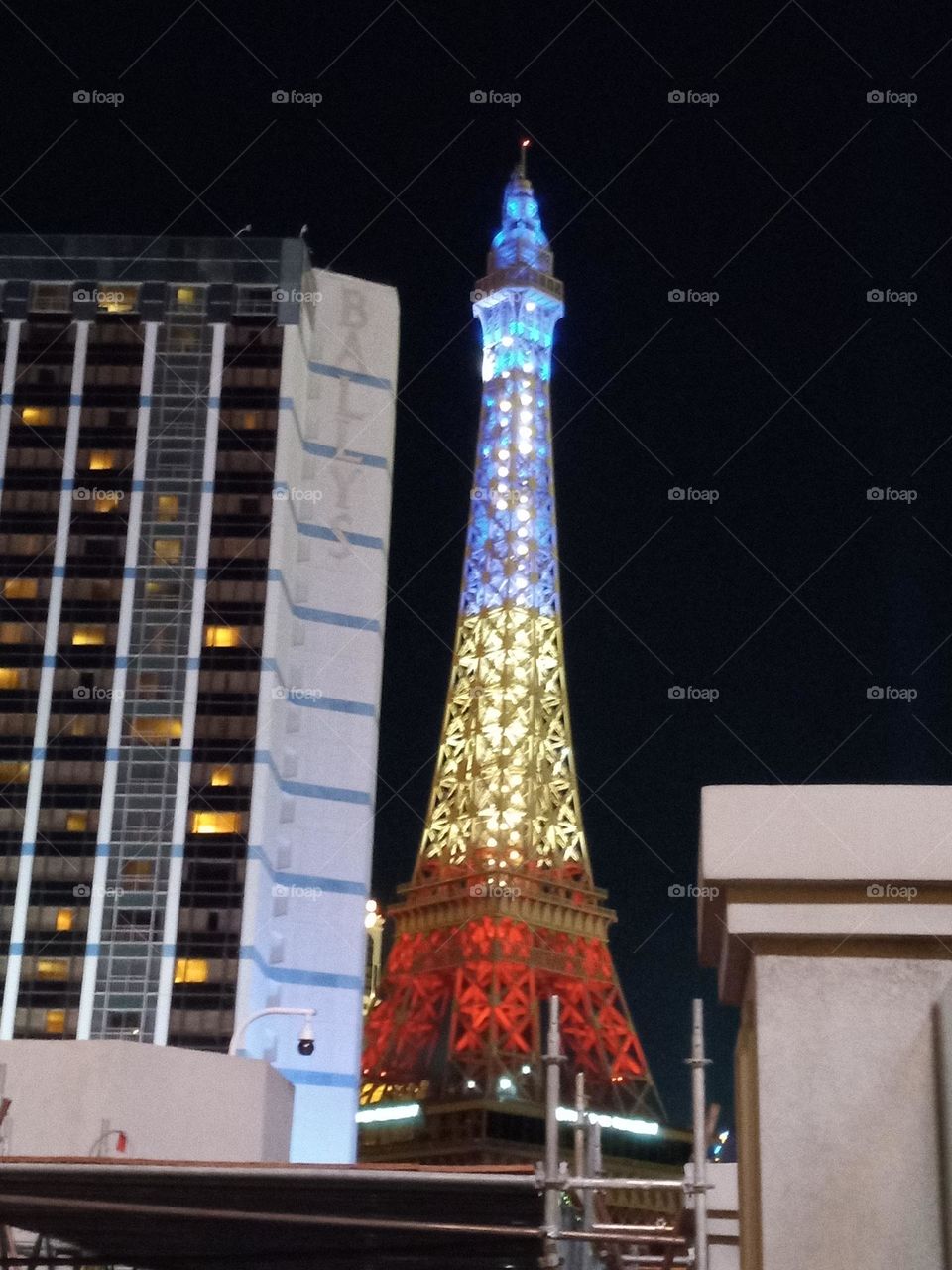 Las Vegas Paris Hotel at night