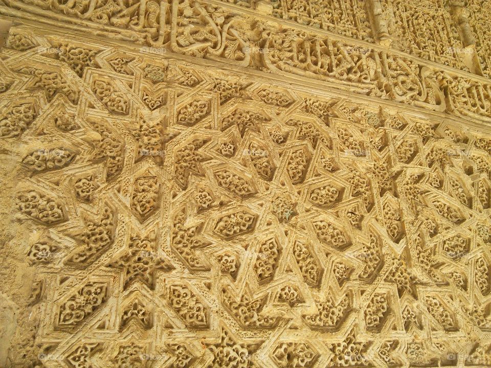 Detail of Alhambra palace, Granada, Spain