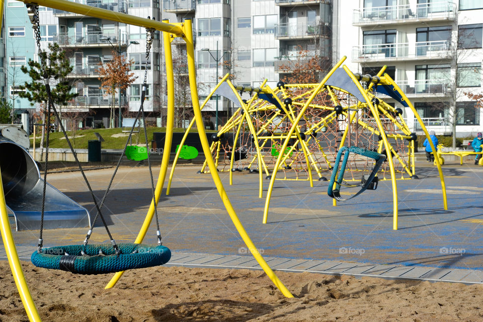 Kids playground in West Harbour in Malmö Sweden.