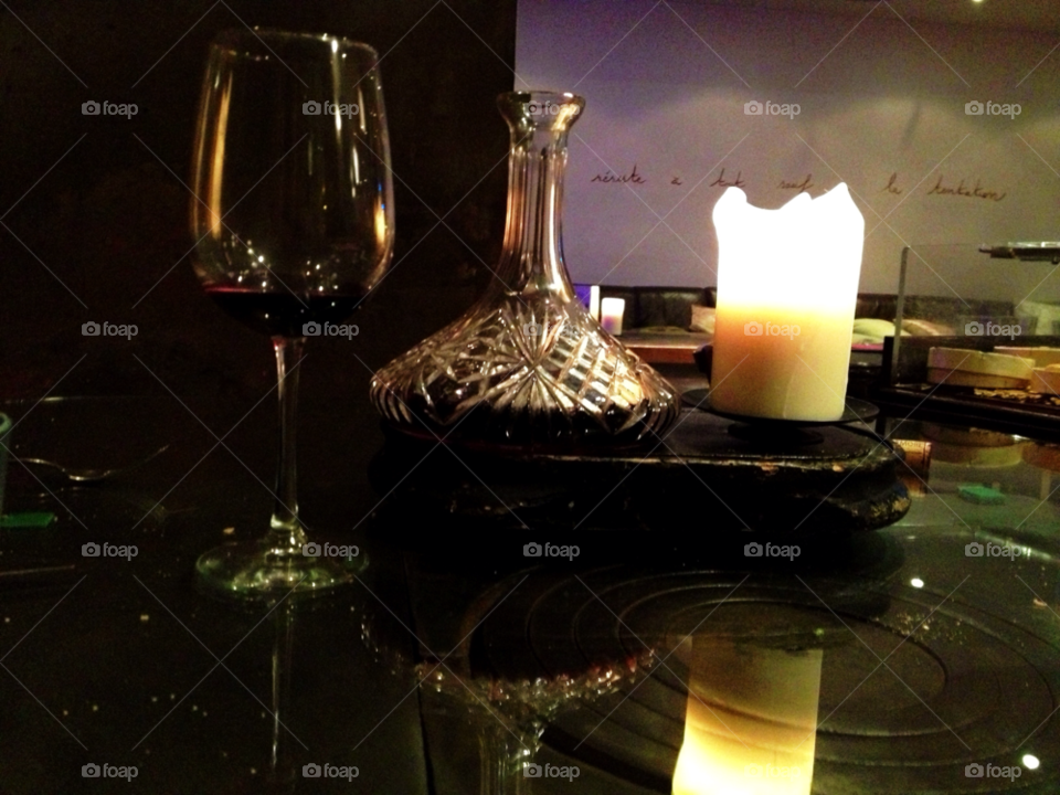 candle wine glass glass table by angeljack
