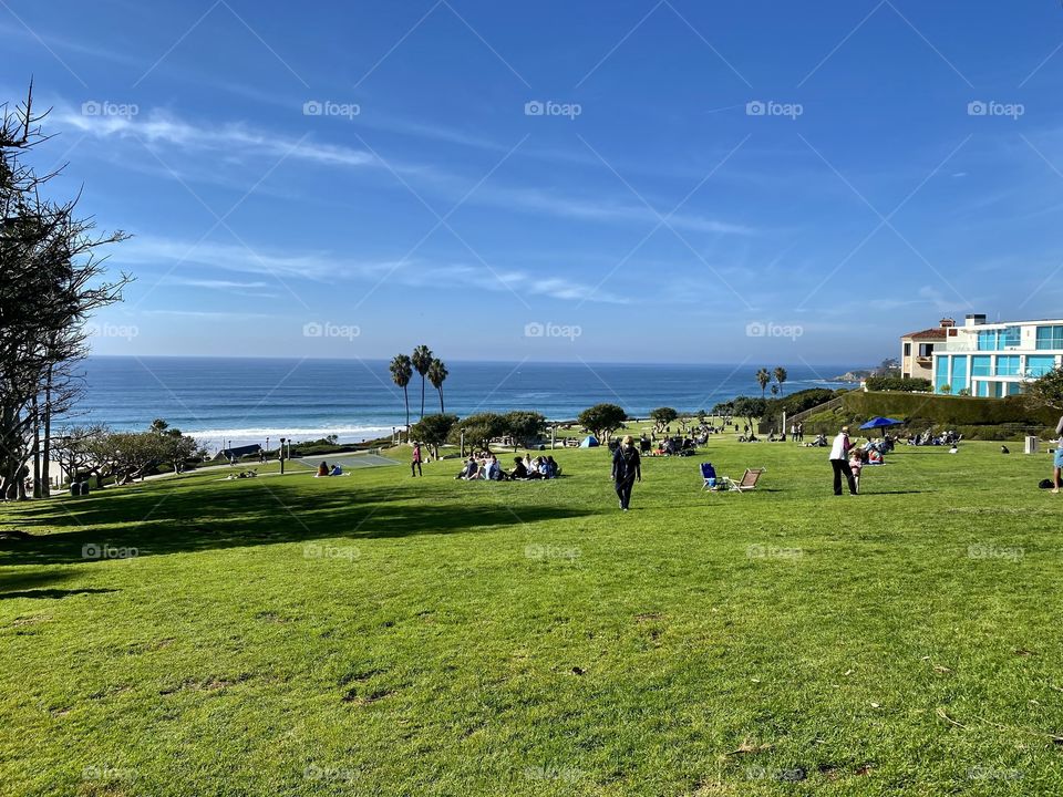 A view of Salt Creek Beach from Sea Terrace Community Park in Dana Point California 