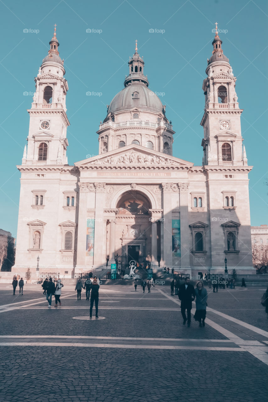 In front the St. Stephen's Basilica 