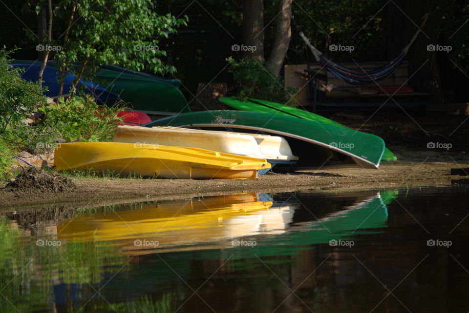 Stack of boats