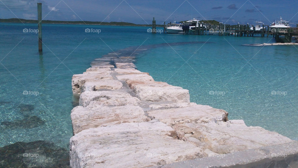 ocean summer rocks pathway by lilduval