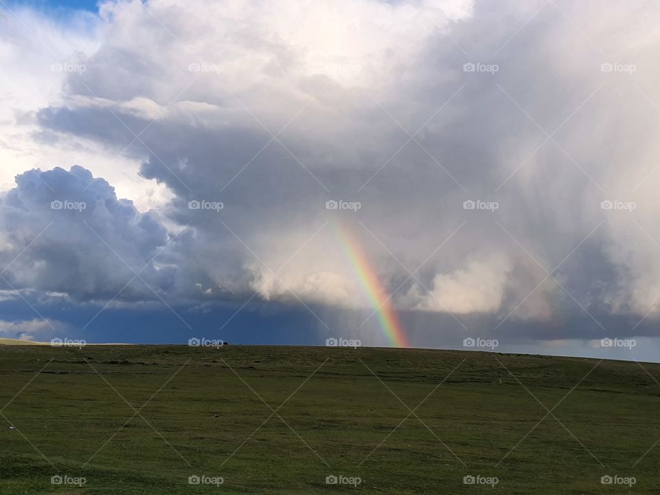 rainbow on dartmoor