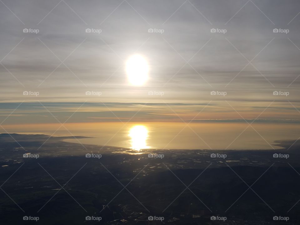 sunset over Monterey Bay