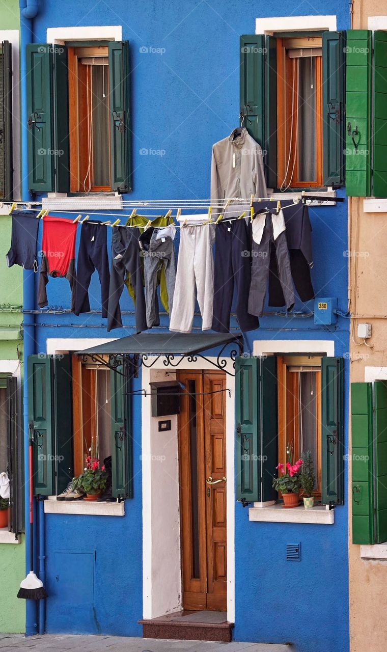 Washday blues, burano 