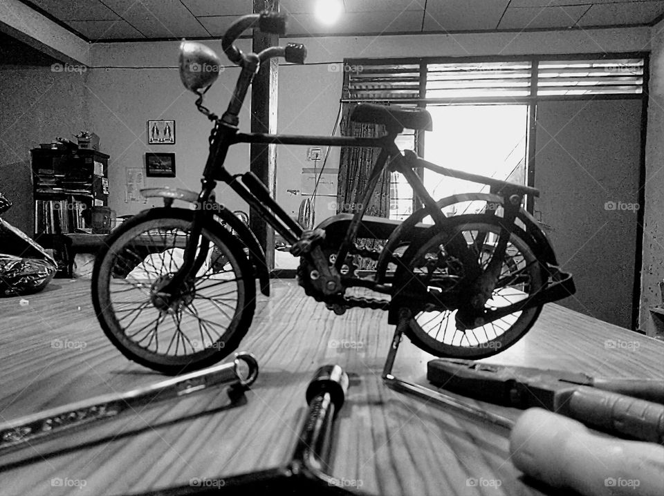 Old bicycle body repair