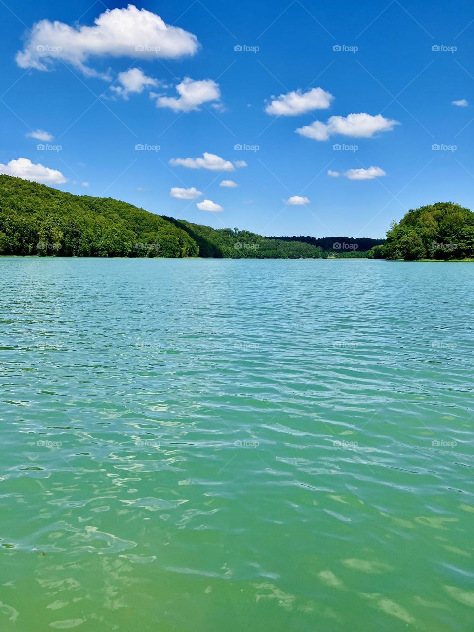 Emerald water lake