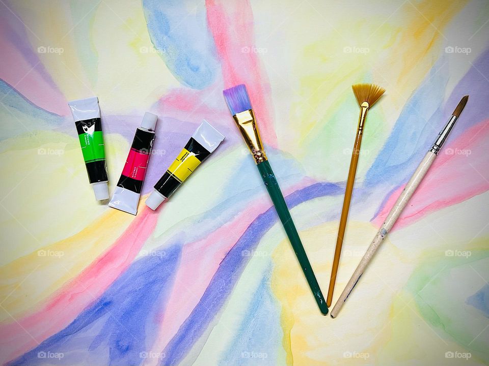 Creatively painting and creating watercolors