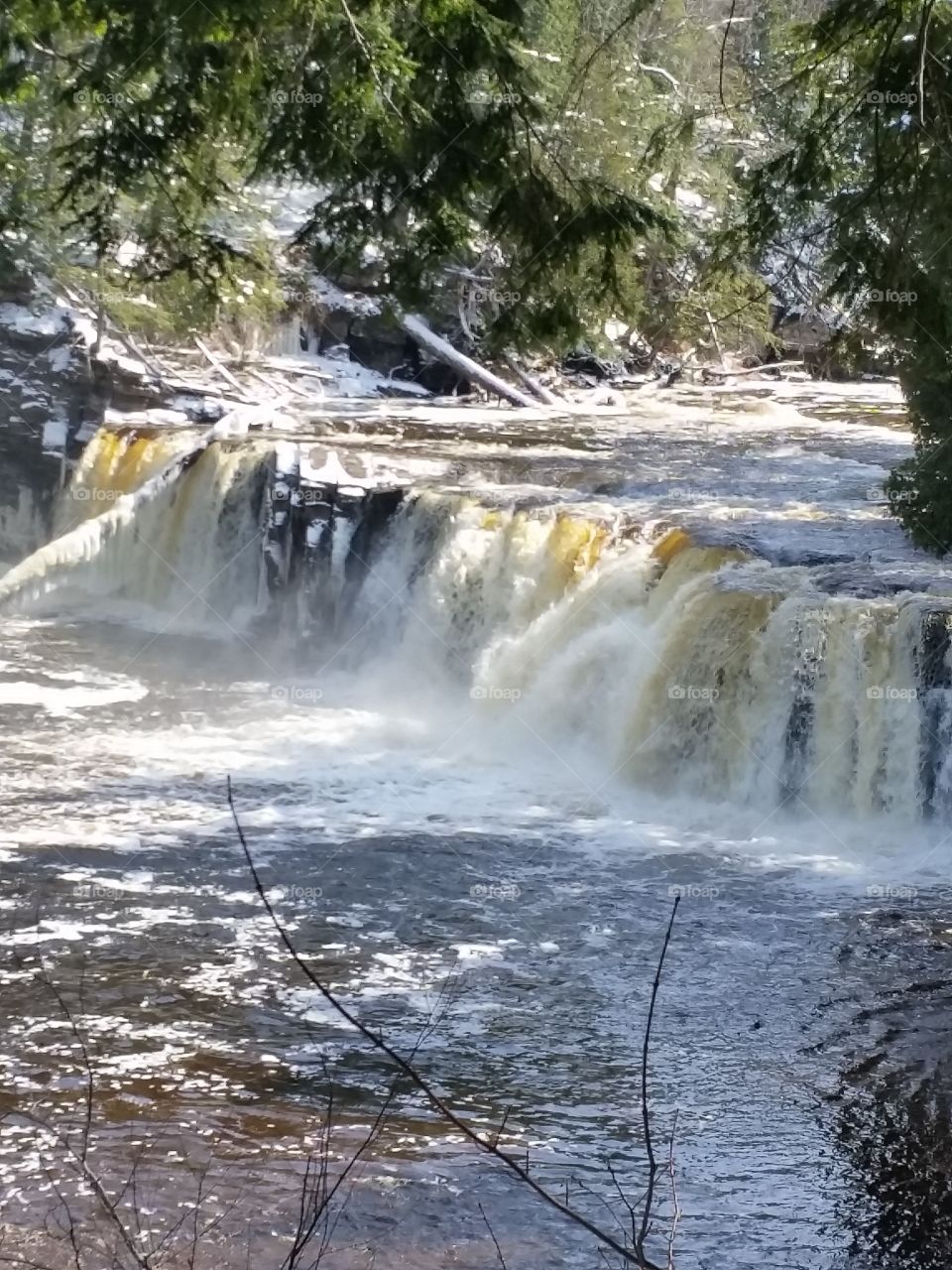 Presque Isle River falls