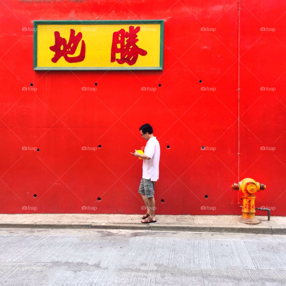 Colorful temple wall