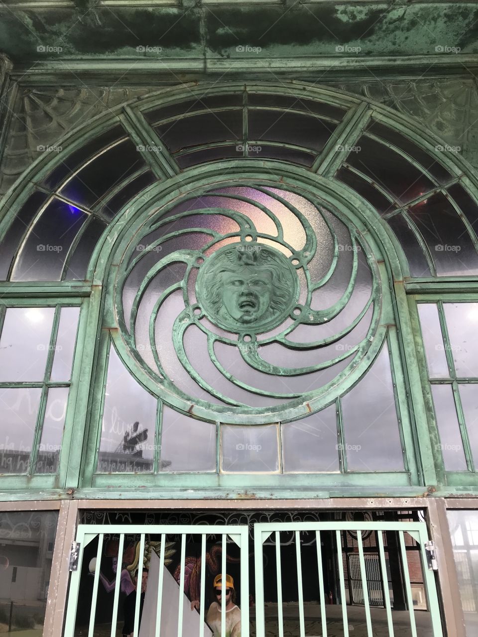 Detailed copper window 