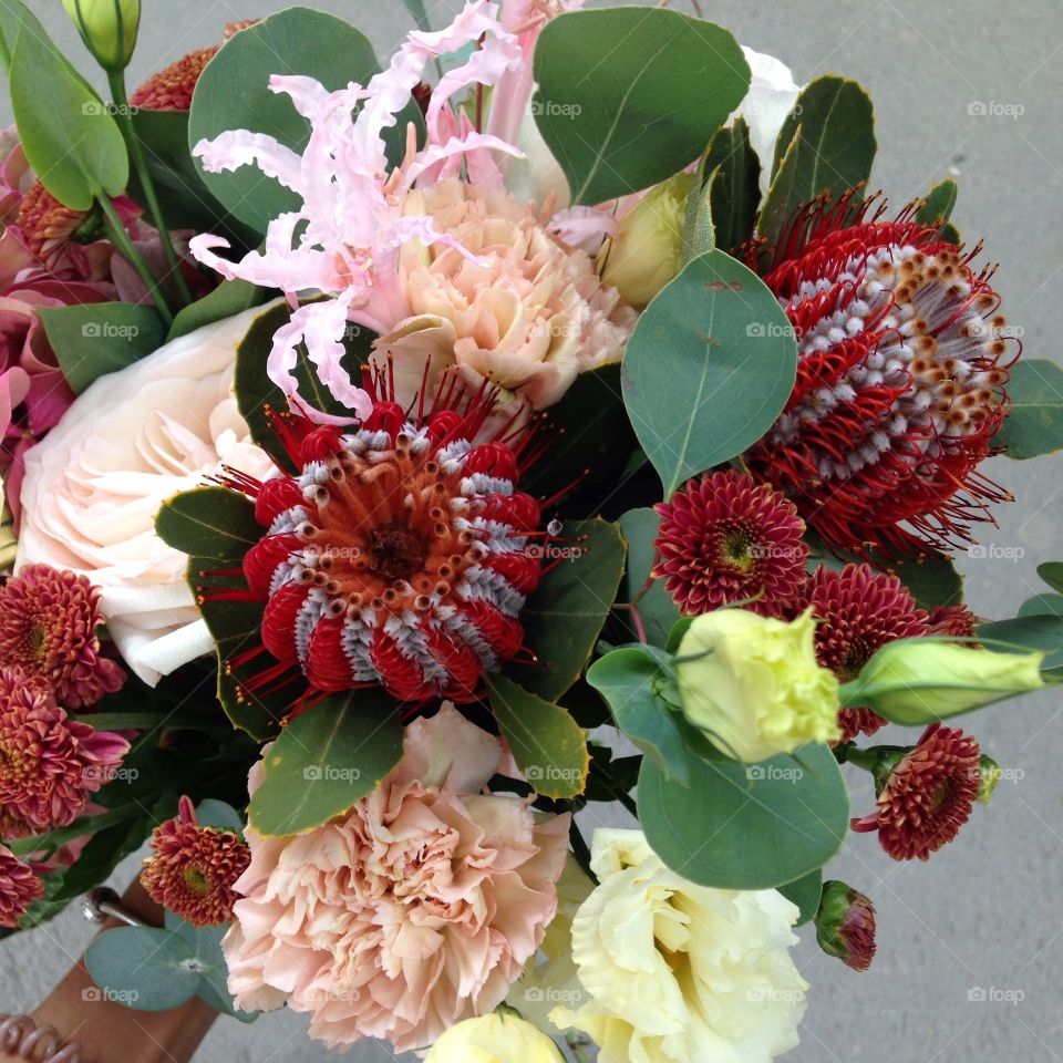 Bouquet with protea