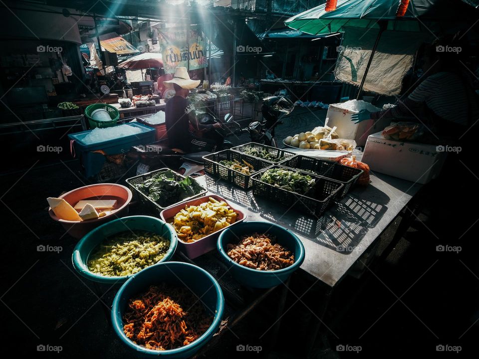 Morning light in Hatyai morning market