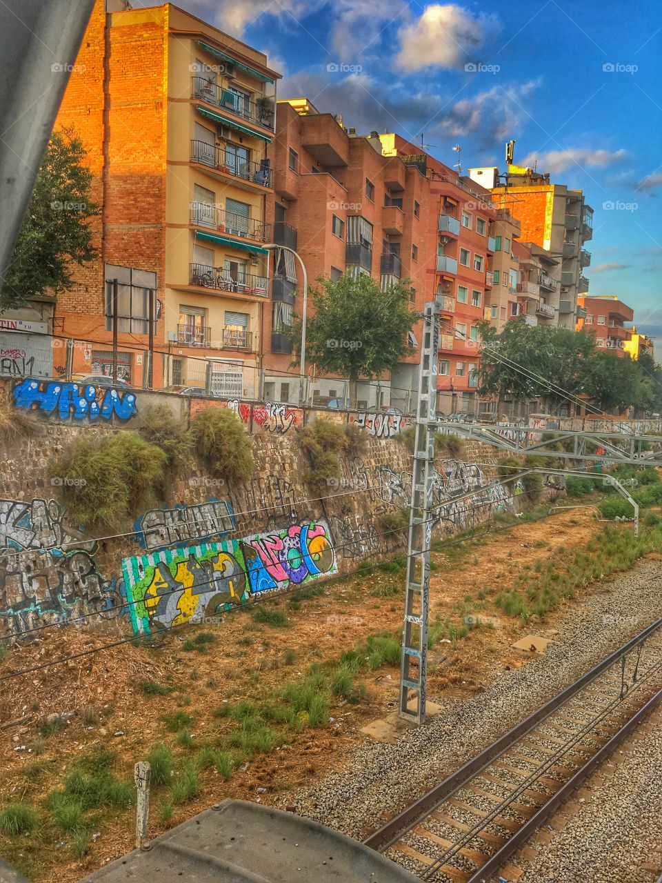 Some ghetto area in Barcelona city 