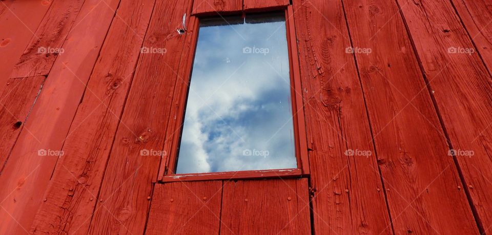 Red barn with window