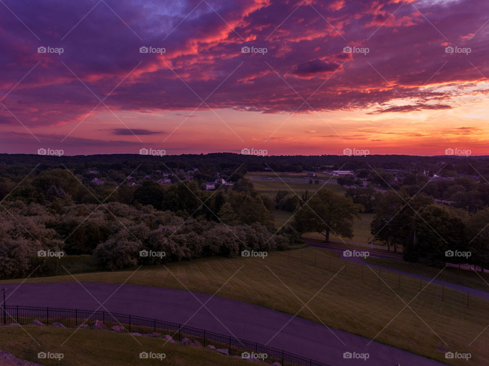 Sunset in the summer 