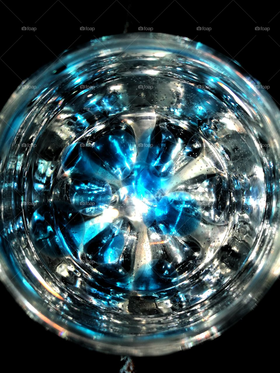 glass with water balls