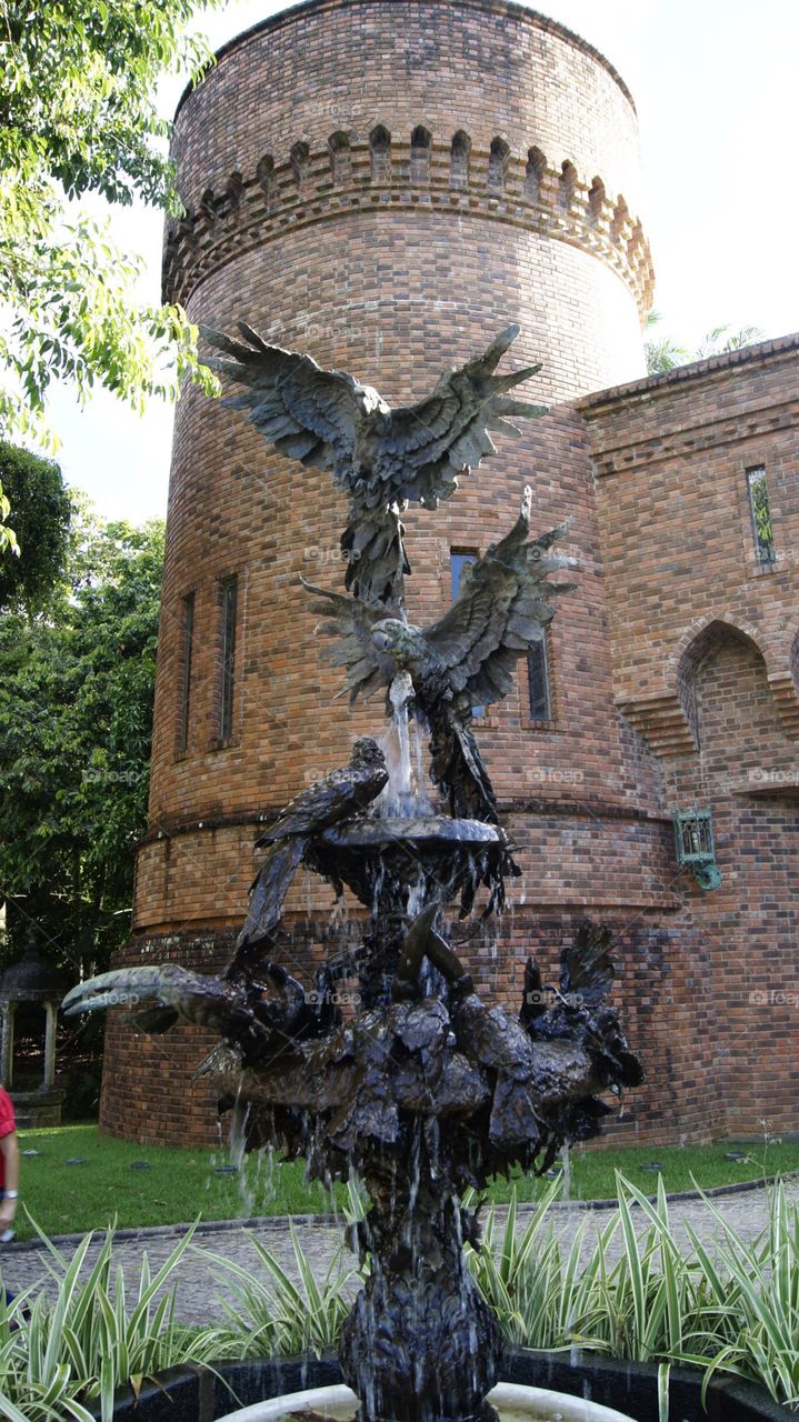 Fountain at Brazilian museum 